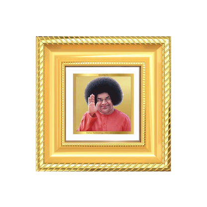Sathya Sai Baba Tabletop Frame in 24K Gold Plated Foil