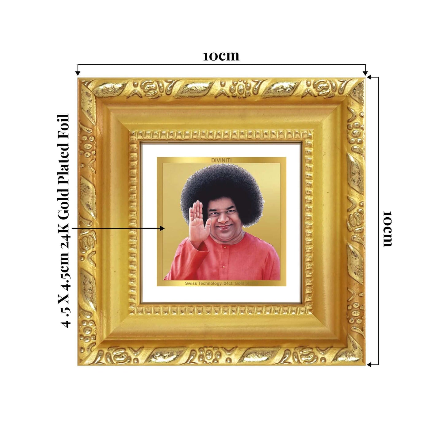 Sathya Sai Baba gold framed artwork | Tabletop Frame at Diviniti