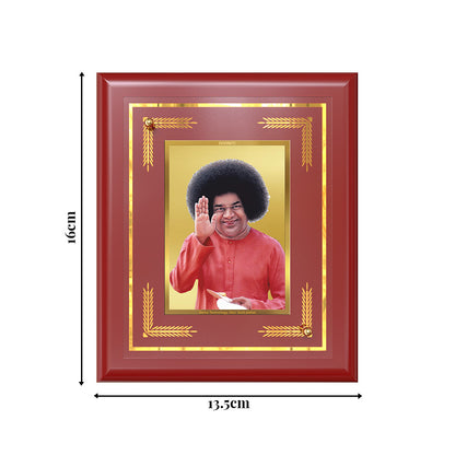 Sathya Sai Baba | Avatar of Love and Universal Harmony Wall & Tabletop Photo Frame in 24K Gold Plated Foil