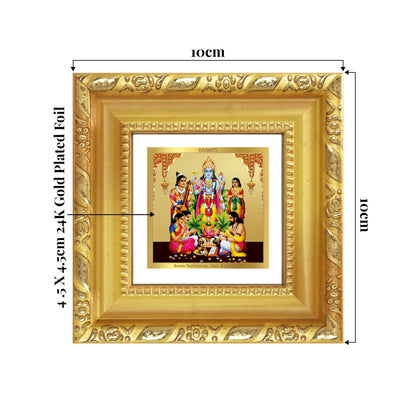 Lord Satyanarayana | Divine Form of Truth and Prosperity Tabletop Frame in 24K Gold Plated Foil