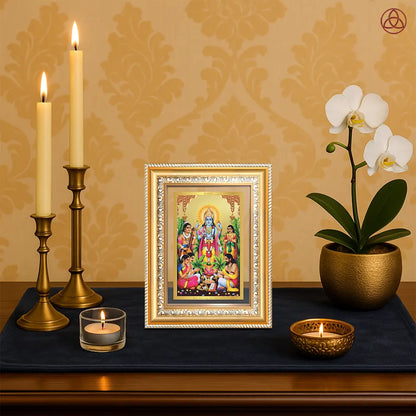 Lord Satyanarayana | Divine form of Truth and Prosperity Wall & Tabletop Photo Frame in 24K Gold Plated Foil