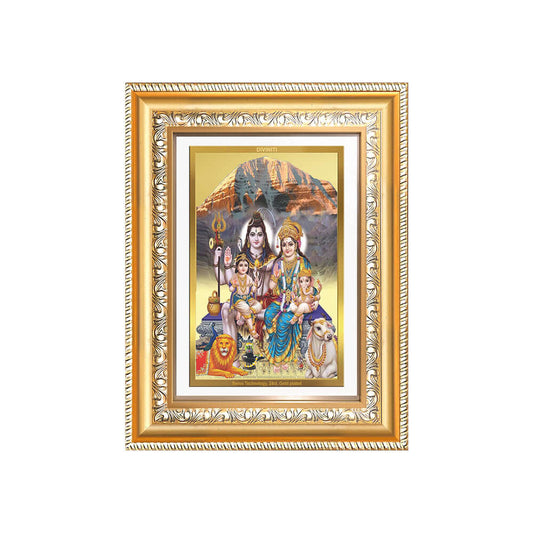 Shiva Parivar | Wall and Tabletop Photo Frame in 24K Gold Plated Foil