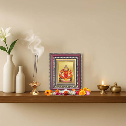 Lord Siddhivinayak Wall & Tabletop Frame for Home & Temple in 24K Gold Plated Foil