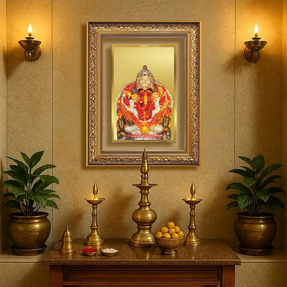 Lord Siddhivinayak | Giver of Auspicious Beginnings & Fulfilled Wishes Wall Photo Frame in 24K Gold Plated Foil