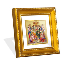 Load image into Gallery viewer, Diviniti 24K Gold Plated Ram Darbar Photo Frame For Home Decor, Office Table Decor, Puja Room, Worship &amp; Gift (10 CM X 10 CM)
