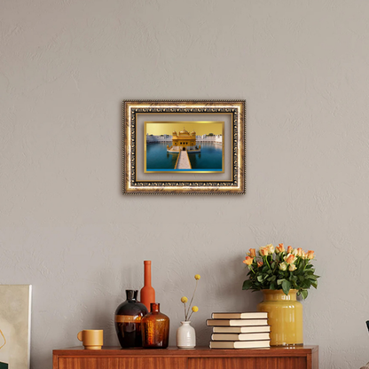 Diviniti 24K Gold Plated Golden Temple (Classic) Divine Wall Frame for Home Mandir & Office Decor | Luxury Spiritual Gift