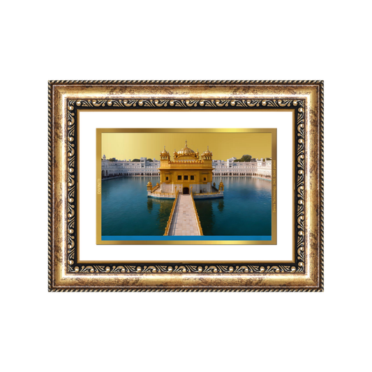 Diviniti 24K Gold Plated Golden Temple (Classic) Divine Wall Frame for Home Mandir & Office Decor | Luxury Spiritual Gift