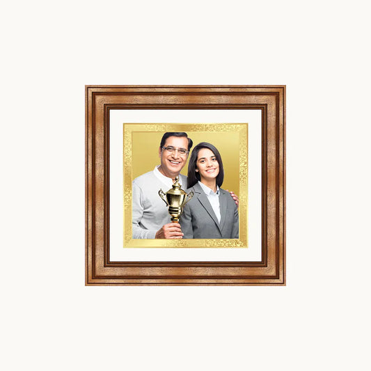 Portrait on Gold Immortalise Your Petite Luxe Square Photo Frame in 24K Gold Plated Foil