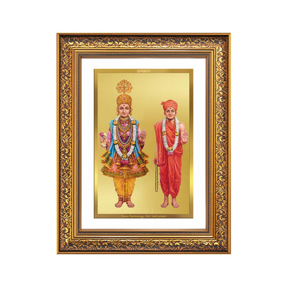 Lord Swaminarayan | Incarnation of Dharma & Divine Grace Wall Photo Frame in 24K Gold Plated Foil