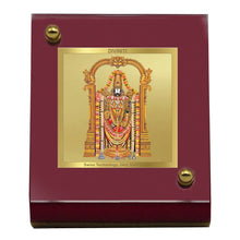 Load image into Gallery viewer, Diviniti 24K Gold Plated Tirupati Balaji Frame For Car Dashboard, Home Decor, Puja (5.5 x 6.5 CM)
