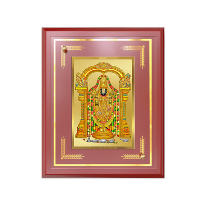 Lord Tirupati Balaji | Sri Venkateswara Wall and Tabletop Photo Frame in 24K Gold Plated Foil