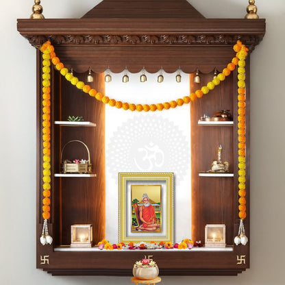 Diviniti 24K Gold Plated Baba Lokenath (Classic) Divine Wall Frame for Home Mandir & Office Decor | Luxury Spiritual Gift