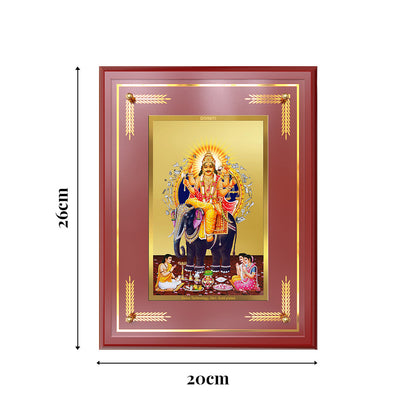Lord Vishwakarma | Divine Architect of the Universe Wall and Tabletop Photo Frame in 24K Gold Plated Foil