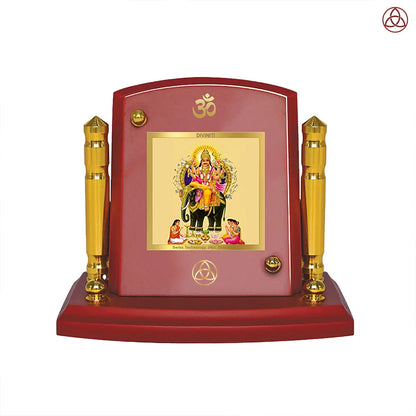 Lord Vishwakarma | Divine Architect of the Universe Car Dashboard Frame in 24K Gold Plated Foil