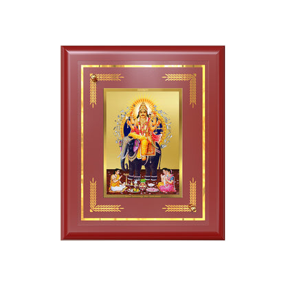 Lord Vishwakarma | Divine Architect of the Universe Wall & Tabletop Frame in 24K Gold Plated Foil