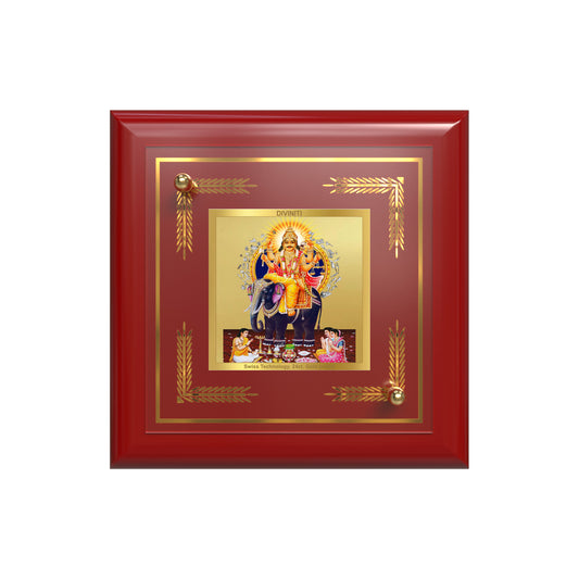 Lord Vishwakarma | Divine Architect of the Universe Tabletop Frame in 24K Gold Plated Foil