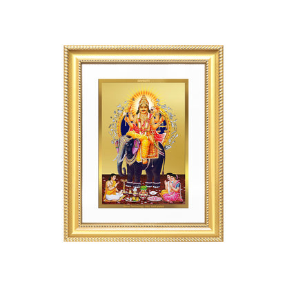 Lord Vishwakarma | Divine Architect of the Universe Wall & Tabletop Frame in 24K Gold Plated Foil