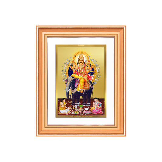 Lord Vishwakarma | Divine Architect of the Universe Wall & Tabletop Frame in 24K Gold Plated Foil