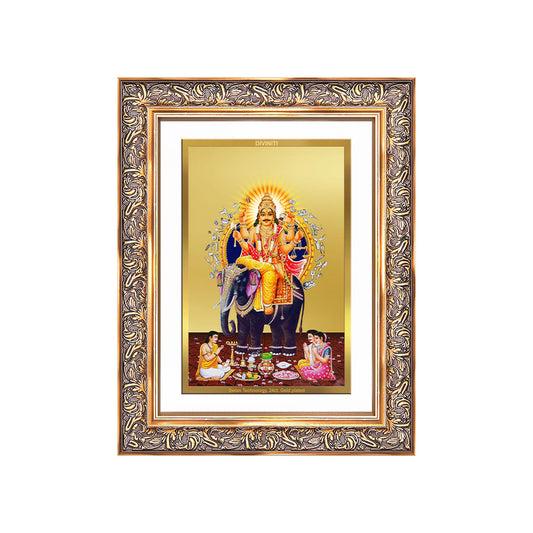 Lord Vishwakarma | Divine Architect of the Universe Wall Photo Frame in 24K Gold Plated Foil