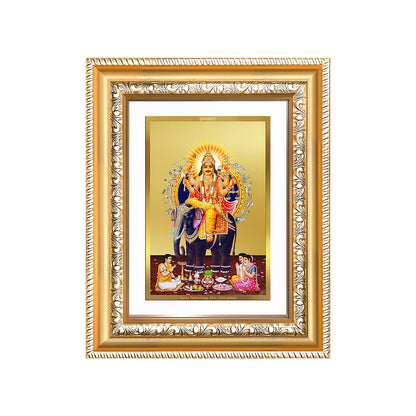 Lord Vishwakarma photo frame in 24k gold plated foil