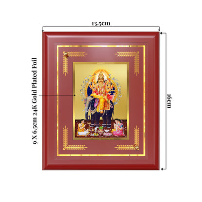 Lord Vishwakarma | Divine Architect of the Universe Wall & Tabletop Frame in 24K Gold Plated Foil