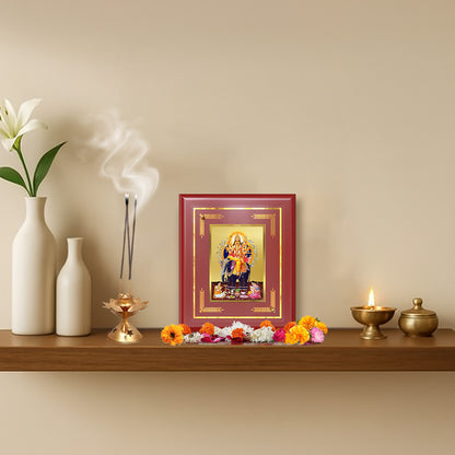 Lord Vishwakarma | Divine Architect of the Universe Wall & Tabletop Frame in 24K Gold Plated Foil