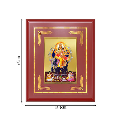 Lord Vishwakarma | Divine Architect of the Universe Wall & Tabletop Frame in 24K Gold Plated Foil
