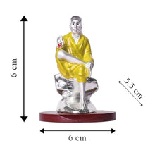 Load image into Gallery viewer, DIVINITI 999 Silver Plated Sai Baba Idol For Home Decoration, Car Dashboard, Gift (6 X 6 CM)