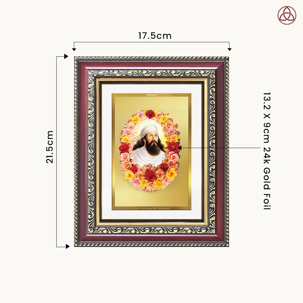 Zoroaster |Zarathustra | Prophet of Light & Righteousness Wall & Tabletop Photo Frame in 24K Gold Plated Foil