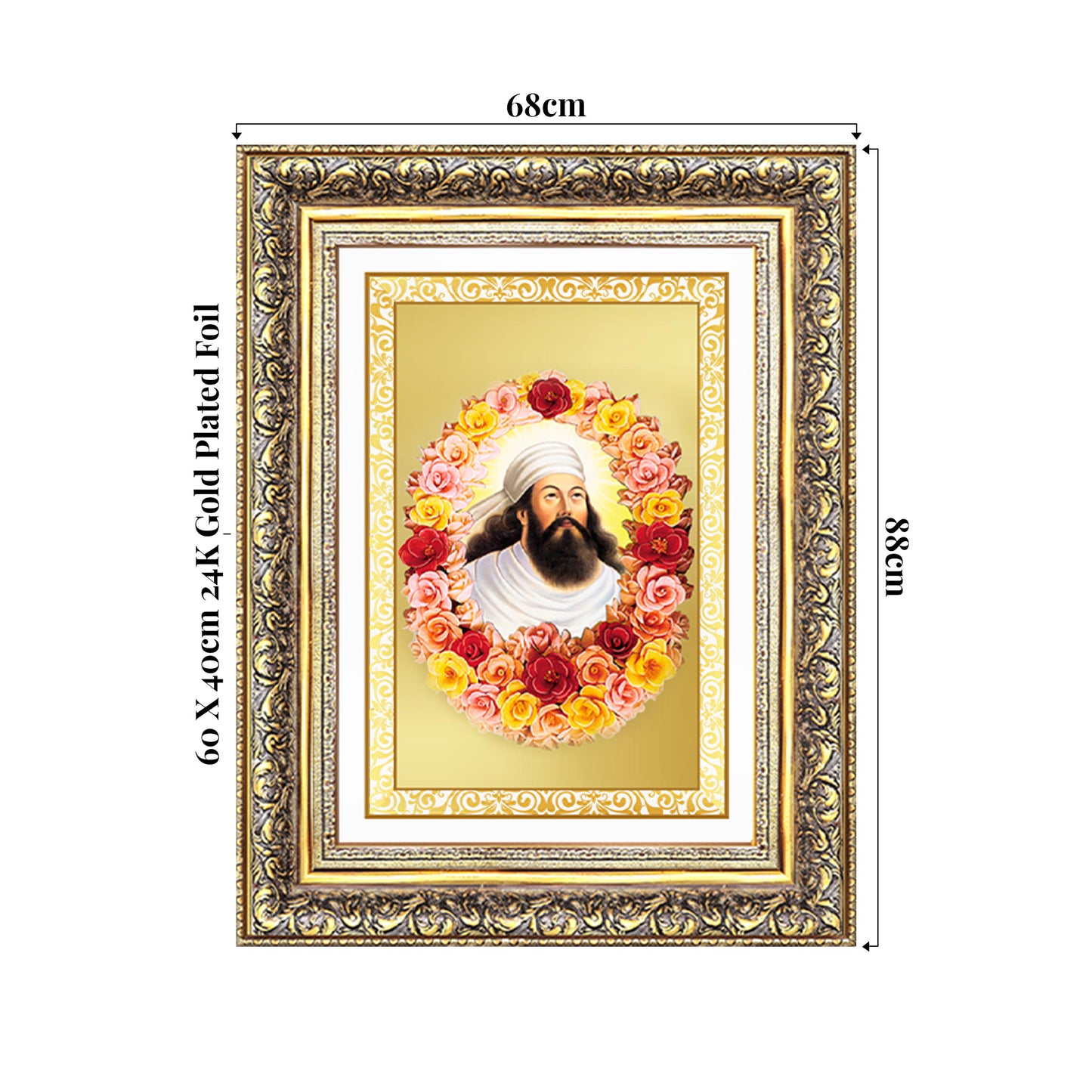 Zoroaster |Zarathustra | Prophet of Light & Righteousness Wall Photo Frame in 24K Gold Plated Foil