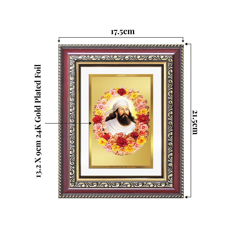 Zoroaster | Zarathustra | Prophet of Light & Righteousness Wall and Tabletop Photo Frame in 24K Gold Plated Foil