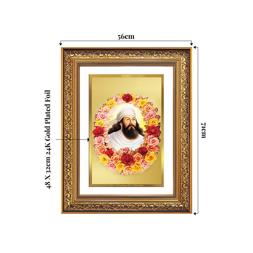 Zoroaster | Zarathustra | Prophet of Light & Righteousness Wall Photo Frame in 24K Gold Plated Foil