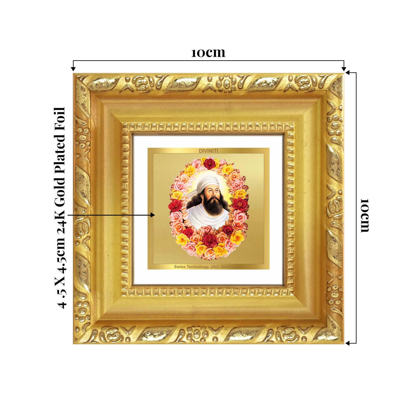 Zoroaster |Zarathustra | Prophet of Light & Righteousness Tabletop Frame in 24K Gold Plated Foil