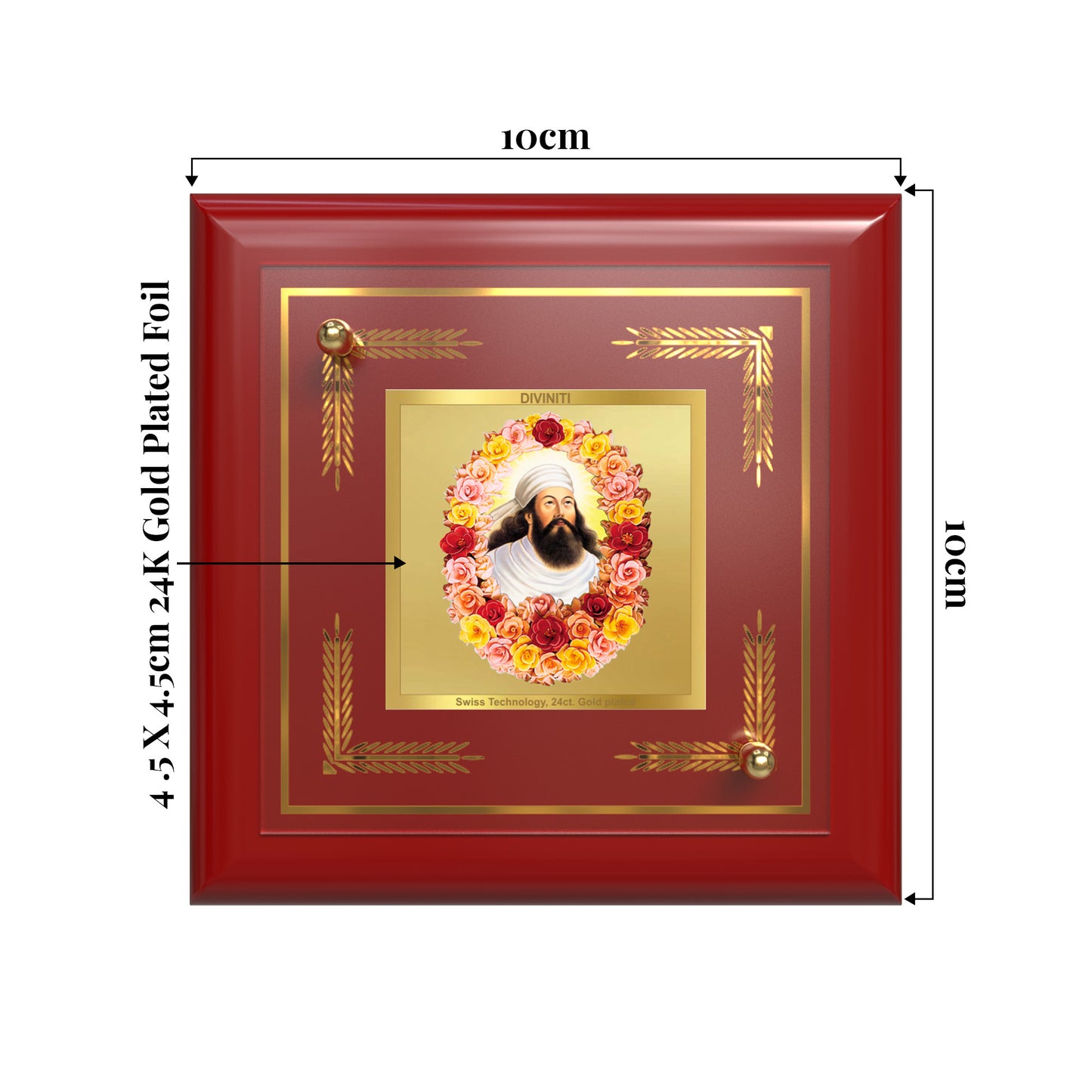Zoroaster |Zarathustra | Prophet of Light & Righteousness Tabletop Frame in 24K Gold Plated Foil