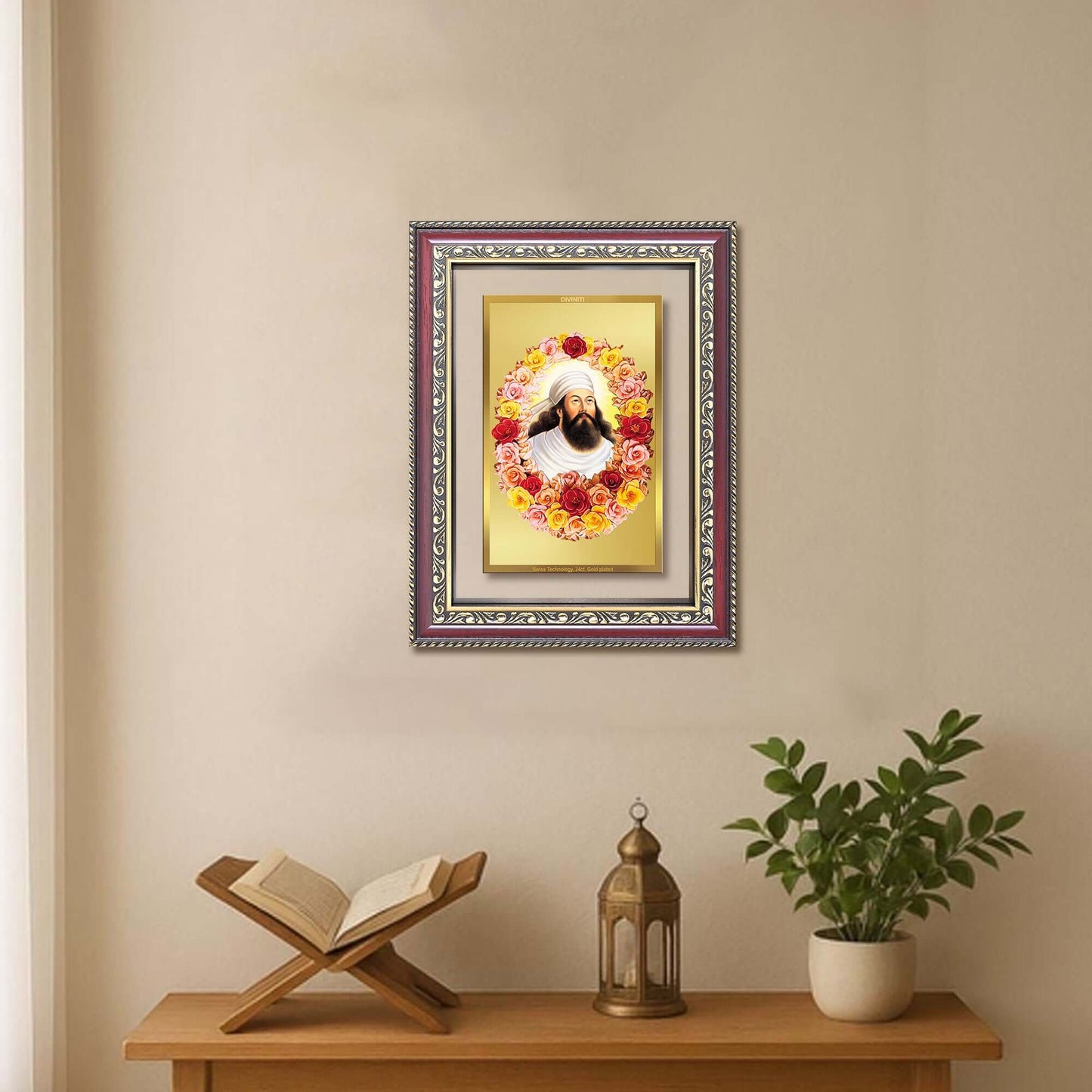 Zoroaster | Zarathustra | Prophet of Light & Righteousness Wall and Tabletop Photo Frame in 24K Gold Plated Foil