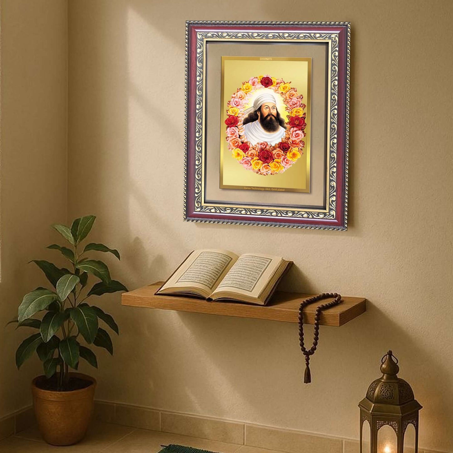 Zoroaster | Zarathustra | Prophet of Light & Righteousness Wall and Tabletop Photo Frame in 24K Gold Plated Foil