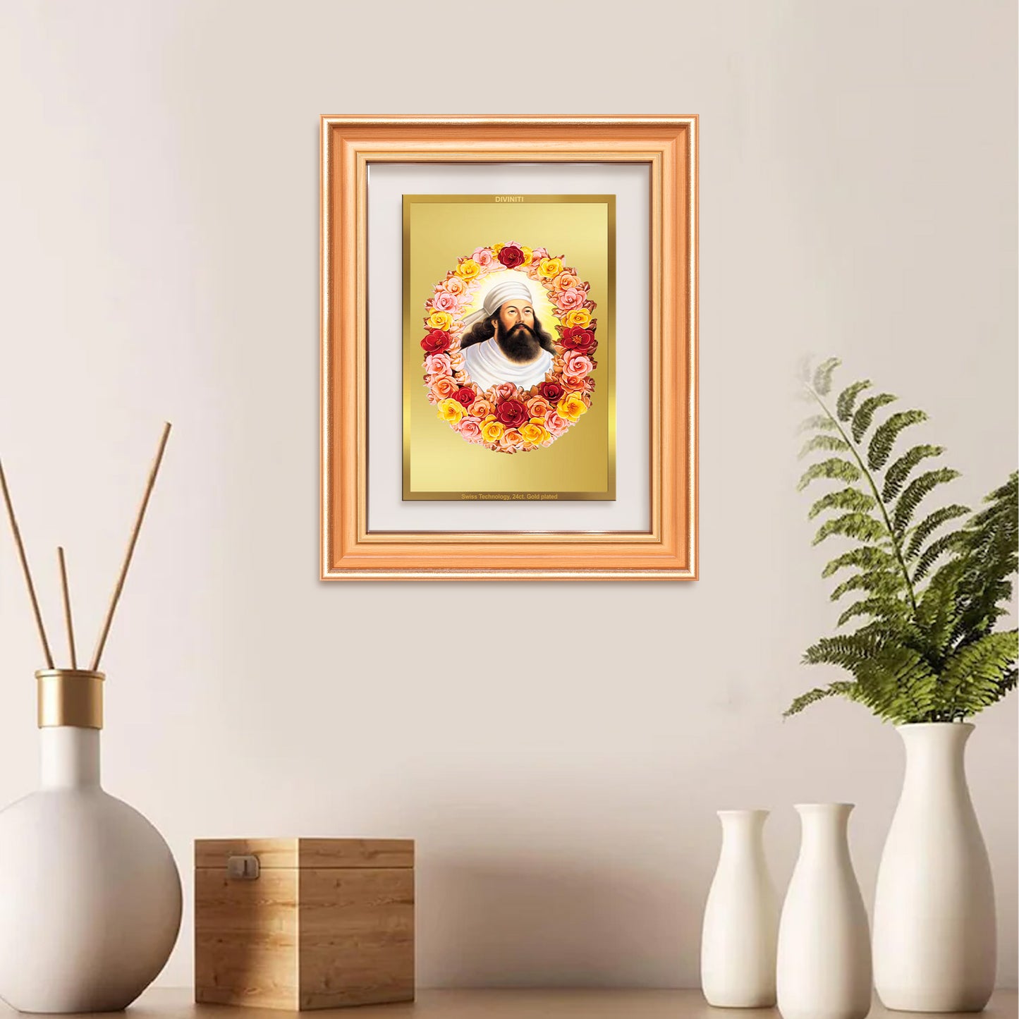 Zoroaster |Zarathustra | Prophet of Light & Righteousness Wall & Tabletop Frame in 24K Gold Plated Foil