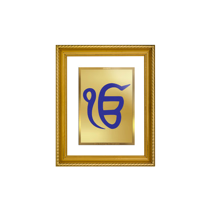 DIVINITI 24K Gold Plated Ik Onkar Wall Photo Frame for Home Decor, Wall Hanging, Table Top, Puja Room & Gift DG056S3 (27.6X35.4 CM)