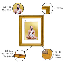 Load image into Gallery viewer, DIVINITI Ram Krishna Gold Plated Wall Photo Frame, Table Decor| DG Frame 056 Size 3 and 24K Gold Plated Foil (32.5 CM X 25.5 CM)
