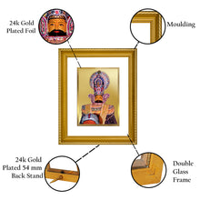Load image into Gallery viewer, DIVINITI Khatu Shyam Gold Plated Wall Photo Frame, Table Decor| DG Frame 056 Size 2.5 and 24K Gold Plated Foil (28 CM X 23 CM)
