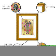 Load image into Gallery viewer, DIVINITI Shrinathji Gold Plated Wall Photo Frame, Table Decor| DG Frame 056 Size 2.5 and 24K Gold Plated Foil (28 CM X 23 CM)
