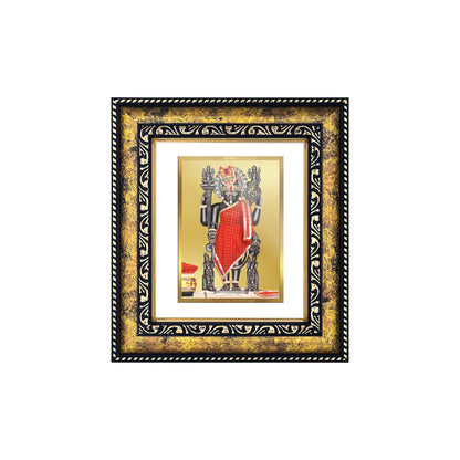 DIVINITI 24K Gold Plated Foil Dwarkadhish Photo Frame for Home Decor, Table Top, Wall Hanging, Workshop, Premium Gift|DG113 Size 2 (22.6x18.4 CM)