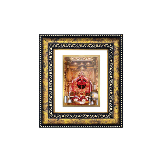 DIVINITI 24K Gold Plated Foil Salasar Balaji Luxurious Photo Frame Idol for Home Wall Decor, Workshop, Table Top, Premium Gift|DG113 Size 2 (22.6x18.4 CM)