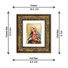 Load image into Gallery viewer, DIVINITI Mother Mary Gold Plated Wall Photo Frame, Table Decor| DG Frame 113 Size 1 and 24K Gold Plated Foil (17.5 CM X 16.5 CM)
