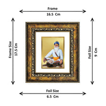 Load image into Gallery viewer, DIVINITI Baba Deep Singh Gold Plated Wall Photo Frame, Table Decor| DG Frame 113 Size 1 and 24K Gold Plated Foil (17.5 CM X 16.5 CM)
