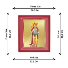 Load image into Gallery viewer, Diviniti 24K Gold Plated Lord Ram Photo Frame For Home Decor, Wall Hanging Decor, Worship &amp; Festival Gift (36.5 CM X 30.5 CM)