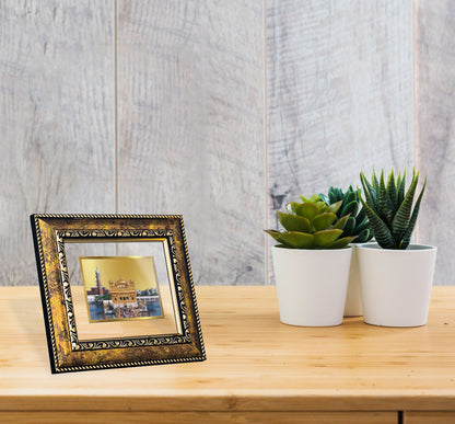 DIVINITI 24K Gold Plated Sachkhand Shri Darbar Sahib (Golden Temple) Wall Photo Frame for Home Decor, Wall Hanging, Table Top, Puja Room & Gift DG113S3 (27.6X35.4 CM)