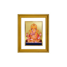 Load image into Gallery viewer, DIVINITI Dagadu Ganesha Gold Plated Wall Photo Frame, Table Decor| DG Frame 056 Size 2.5 and 24K Gold Plated Foil (28 CM X 23 CM)
