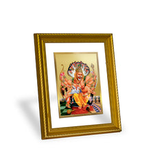 Load image into Gallery viewer, DIVINITI Narasimha Gold Plated Wall Photo Frame, Table Decor| DG Frame 056 Size 2.5 and 24K Gold Plated Foil (28 CM X 23 CM)
