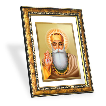 DIVINITI 24K Gold Plated Guru Nanak Dev Ji Wall Photo Frame for Home Decor, Wall Hanging, Table Top, Puja Room & Gift DG113S3 (27.6X35.4 CM)